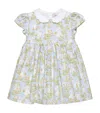 Shop Trotters Cotton Floral Bella Bunny Dress In Blue