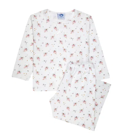 Trotters Kids' Cotton Jersey Fairy Pyjama Set In White