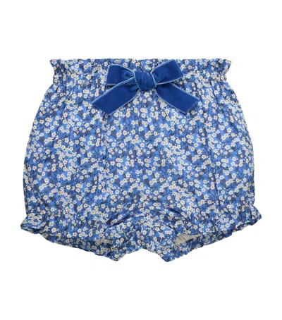 Trotters Kids'  Cotton Liberty Print Bloomers In Blue