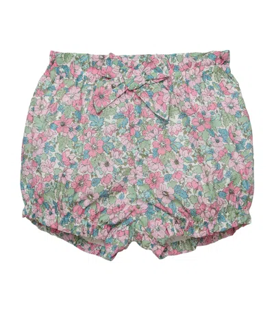 Trotters Kids' Cotton Liberty Print Bloomers In Pink