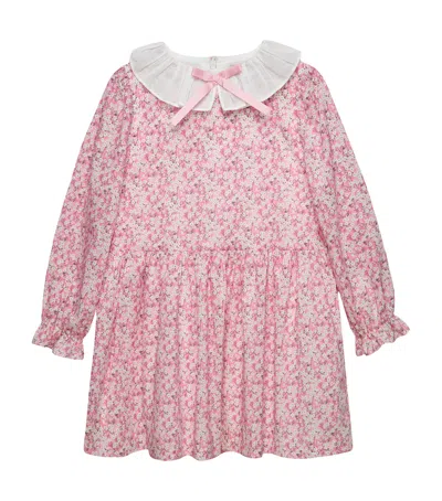 Trotters Kids' Cotton Liberty Print Dress In Pink