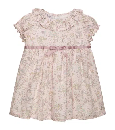 Trotters Kids'  Cotton Liberty Print Willow Dress In Brown