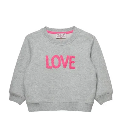 Trotters Kids'  Cotton Love Sweatshirt In Grey