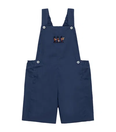 Trotters Kids' Cotton Marching Band Alexander Dungarees In Navy
