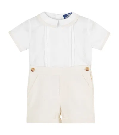 Trotters Kids' The Rupert Short Set In White