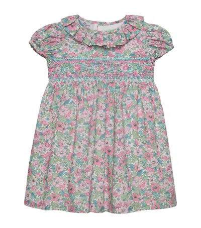 Trotters Kids' Cotton Smocked Liberty Print Dress In Multi