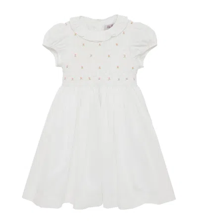 Trotters Kids' Cotton Willow Rose Dress In White