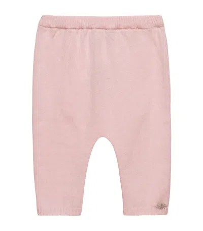 Trotters Kids' Cotton-wool Strawberry Leggings In Pink