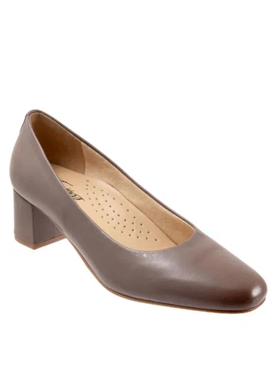 Trotters Darla Womens Leather Dressy Pumps In Brown