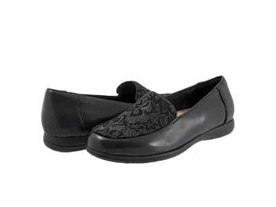 Trotters Deanna Women's Shoes Black Floral: 6.5 N (aa), Leather/textile