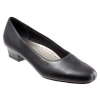 Trotters Doris Pumps Women's Us 12 Black Leather Slip On Block Heel Khd2732