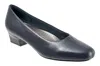 Trotters Doris T3235-400 Heel Women's Us 10.5 Navy Leather Slip On Pump Zogg20
