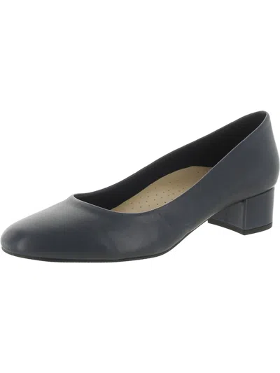 Trotters Dream Womens Leather Padded Insole Pumps In Grey
