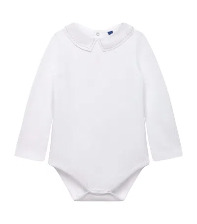 Trotters Kids' Embroidered Amelia Bodysuit In White