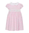 Trotters Embroidered Butterfly Striped Dress In Pink
