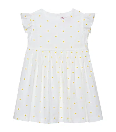 Trotters Kids' Embroidered-daisy Summer Dress In Yellow