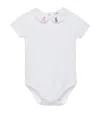 Trotters Embroidered Duck And Bunny Bodysuit In White