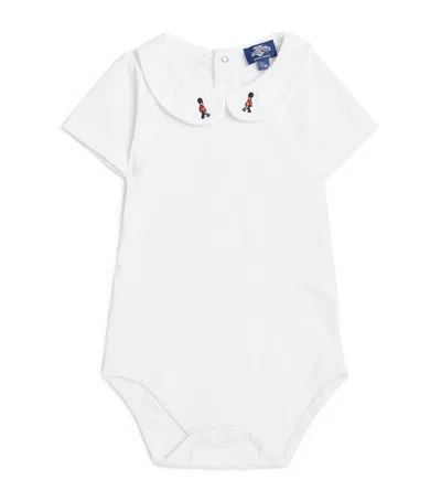 Trotters Kids'  Embroidered Milo Bodysuit In White