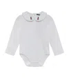 Trotters Embroidered Milo Bodysuit In White