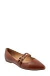 Trotters Emerald Pointed Toe Mary Jane Flat In Luggage