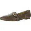 Trotters Emmet Womens Leather Pointed Toe Ballet Flats In White