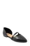 Trotters Emory D'orsay Pointed Toe Flat In Black