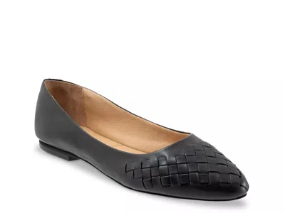 Trotters Estee Flat In Black