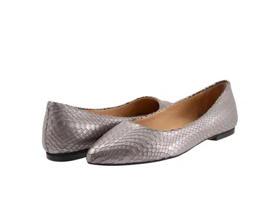 Trotters Estee Women's Slip-on Dress Shoes Pewter Snake: 6.5 N (aa)