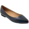 Trotters Estee Womens Leather Slip On Flats In Blue