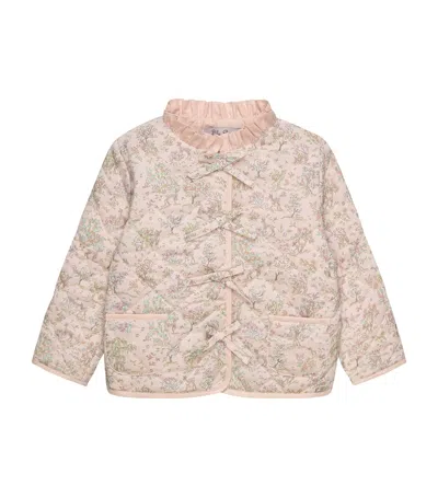 Trotters Kids'  Etta Fawn Quilted Jacket In Pink