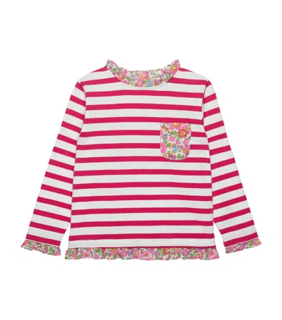 Trotters Kids' Floral-detail Betsy Top In Pink