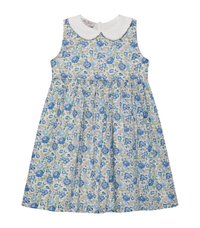 Trotters Kids' Floral Print Felicite Dress (2-5 Years) In Blue