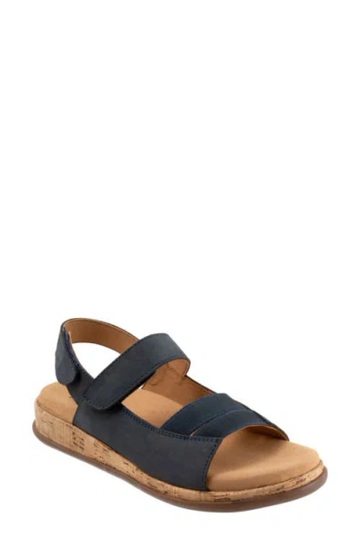 Trotters Gemini Slingback Wedge Sandal In Blue