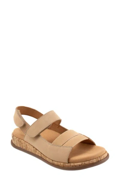 Trotters Gemini Slingback Wedge Sandal In Brown