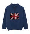 Trotters George Half-zip Sweater In Blue