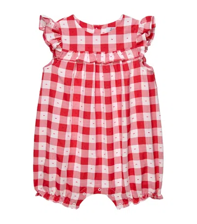 Trotters Babies'  Gingham Ruffle Bodysuit In Multi