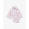 Trotters Margot Cotton Pyjama Set In Pale Pink Gingham