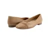 Trotters Wide Width Harmony Flat In Brown