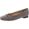 Trotters Harmony Womens Suede Slip-on Ballet Flats In Grey