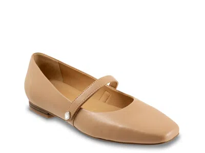 Trotters Hazel Mary Jane Flat In Nude