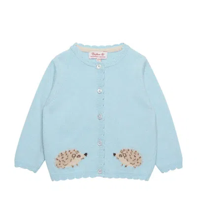 Trotters Kids' Hollie Hedgehog Knitted Cardigan 3-24 Months In Navy