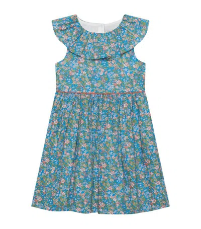 Trotters Kids' Hedgerow Print Willow Dress (2-5 Years) In Blue