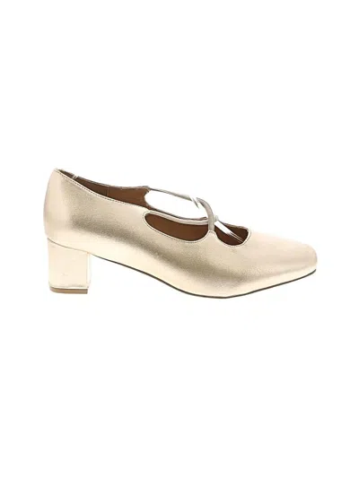 Pre-owned Trotters Heels In Gold