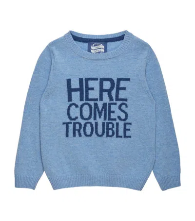 Trotters Kids' Here Comes Trouble Sweater (2-5 Years) In Blue