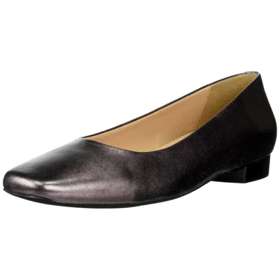 Trotters Honor Pewter Leather T2057-033 Women's In Black