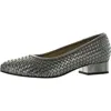 Trotters Jade Womens Slip On Dressy Loafer Heels In Silver
