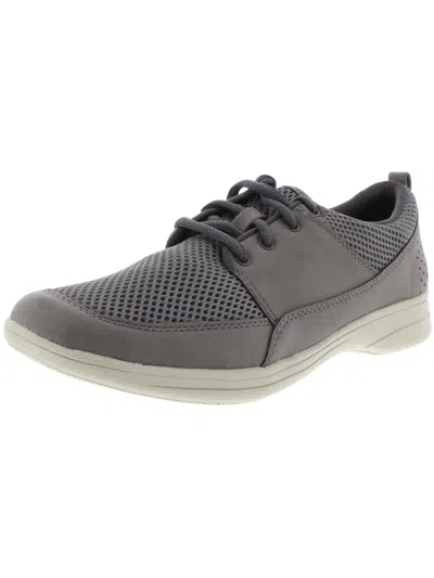 Trotters Jesse Womens Leather Lace Up Casual Shoes In Grey