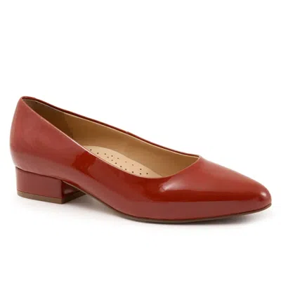 Trotters Jewel T2126-659 Pump Womens 10.5 Terracotta Patent Leather Shoes Khd632 In Brown