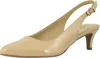 Trotters Keely Pump Womens Nude Patent Leather Kitten Heel Slingback Rhs5629 In Multi
