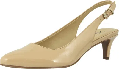 Trotters Keely Pump Womens Nude Patent Leather Kitten Heel Slingback Rhs5629 In Multi